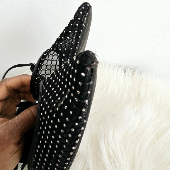 Madden Girl Ankle Strappy Mesh Embellished Pointed Toe Kitten Heel Mules🌴 - Picture 5 of 10